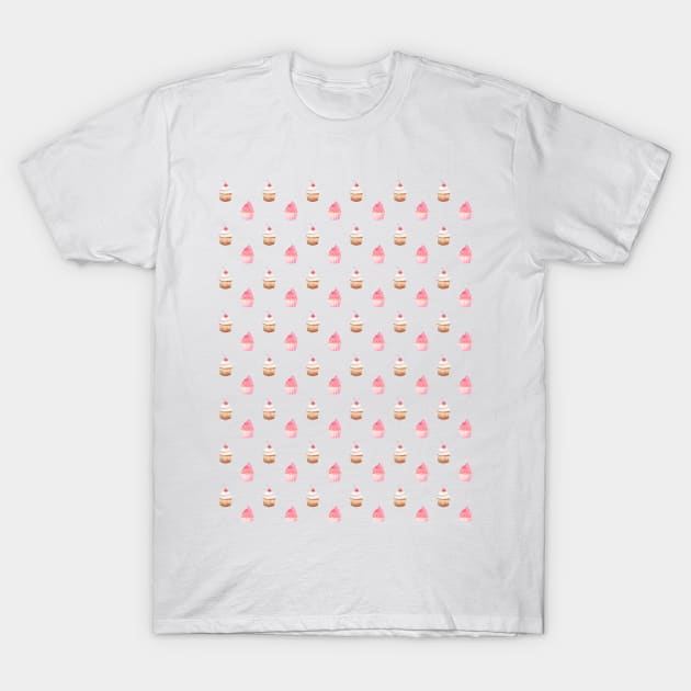 cupcake pattern T-Shirt by shoko